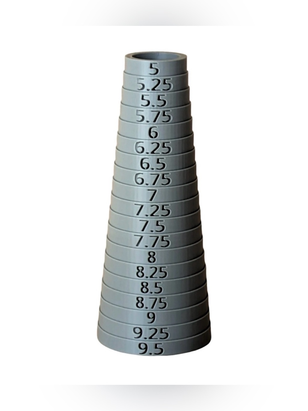 NEW Bracelet Watch Sizer Mandrel Stepped Measuring Tool Quarter Sizes, Gray - Picture 4 of 6
